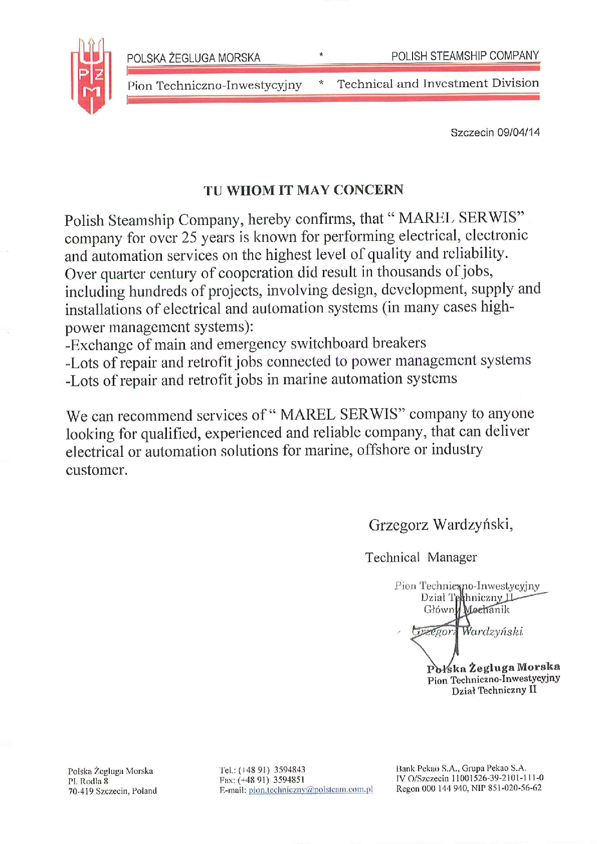 Document thumbnail: Polska Żegluga Morska (Polish Steamship Company)