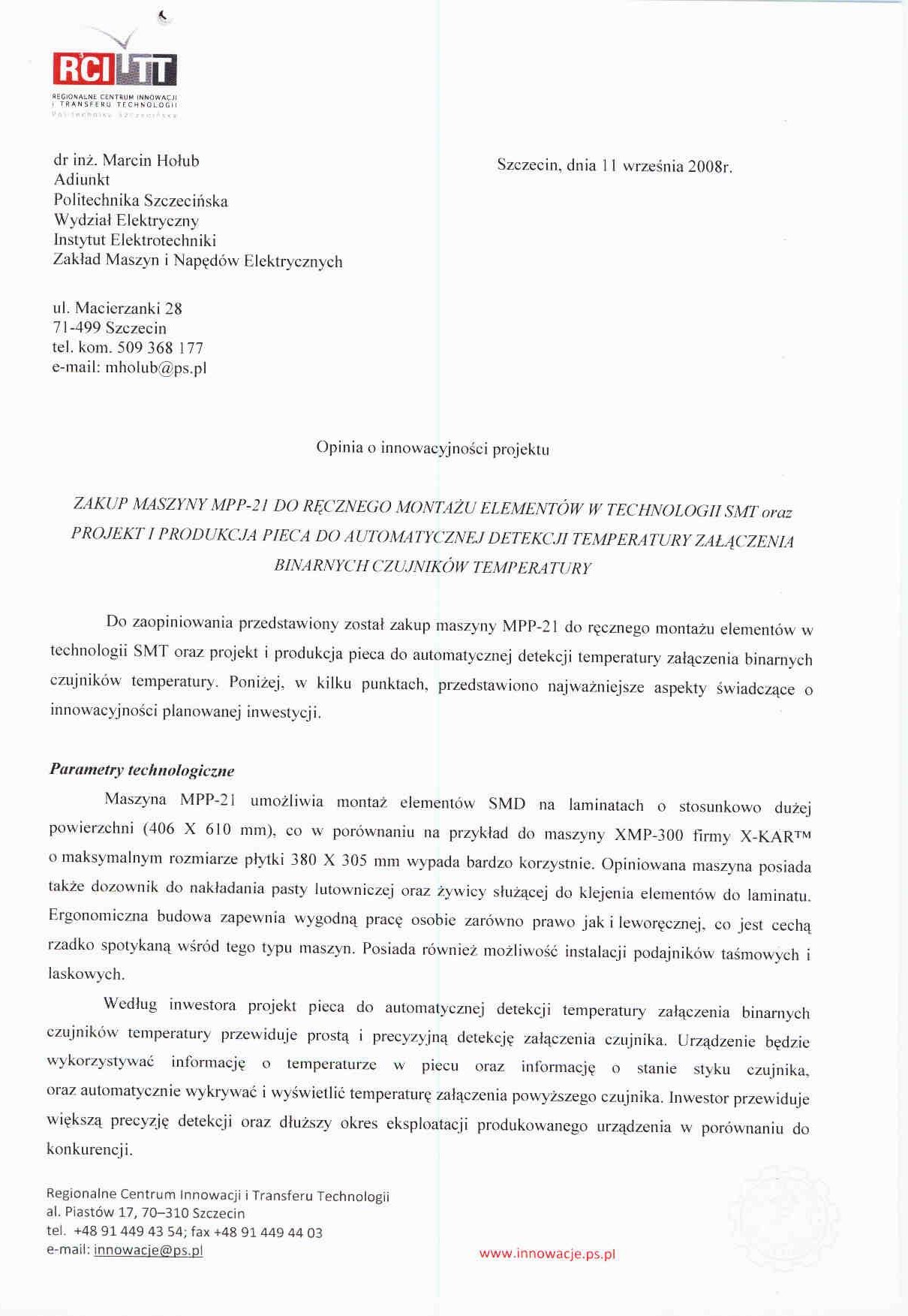 Document thumbnail: Innovation Assessment Opinion